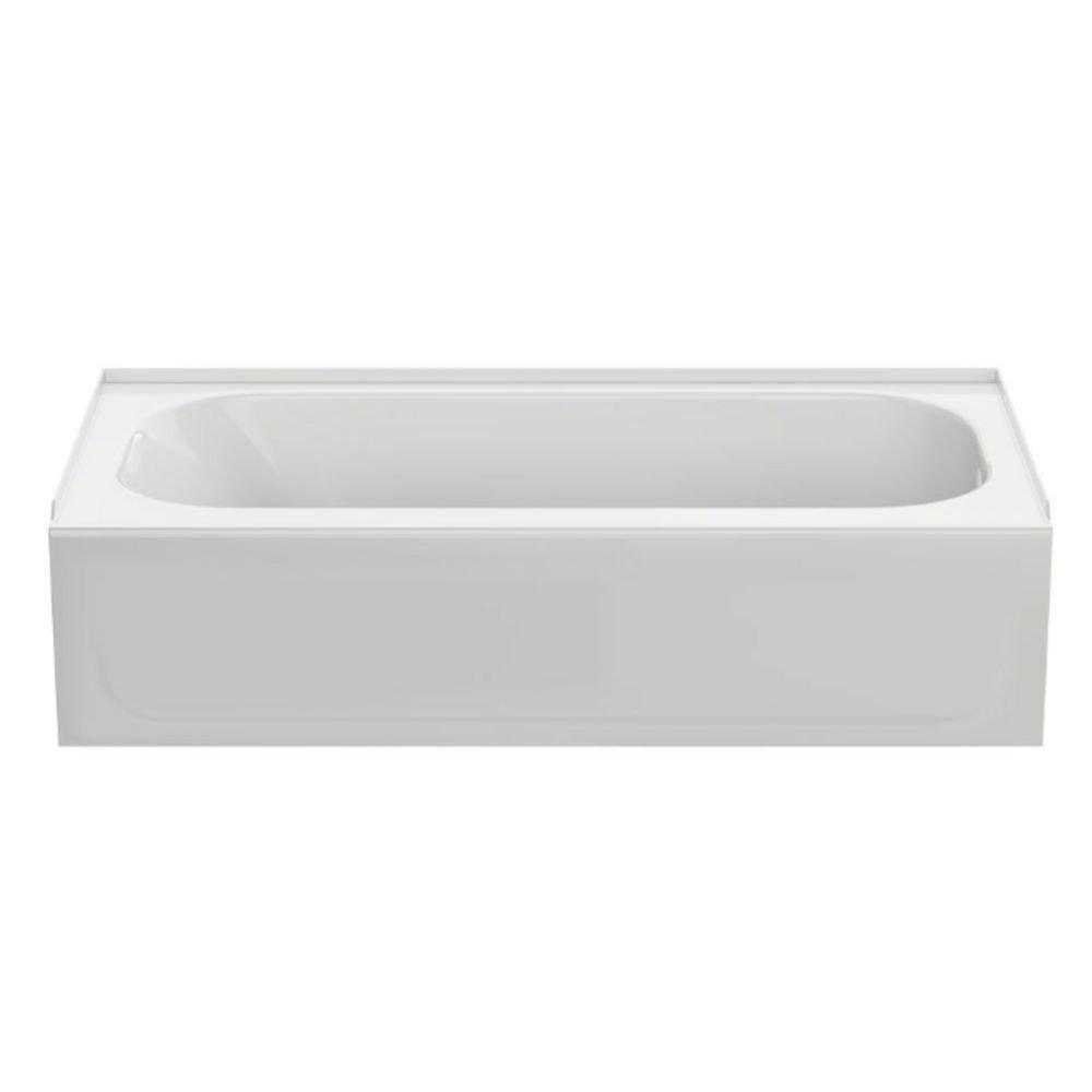 PROFLO&reg; White 60 x 30 in. Soaker Alcove Bathtub with Left Drain 