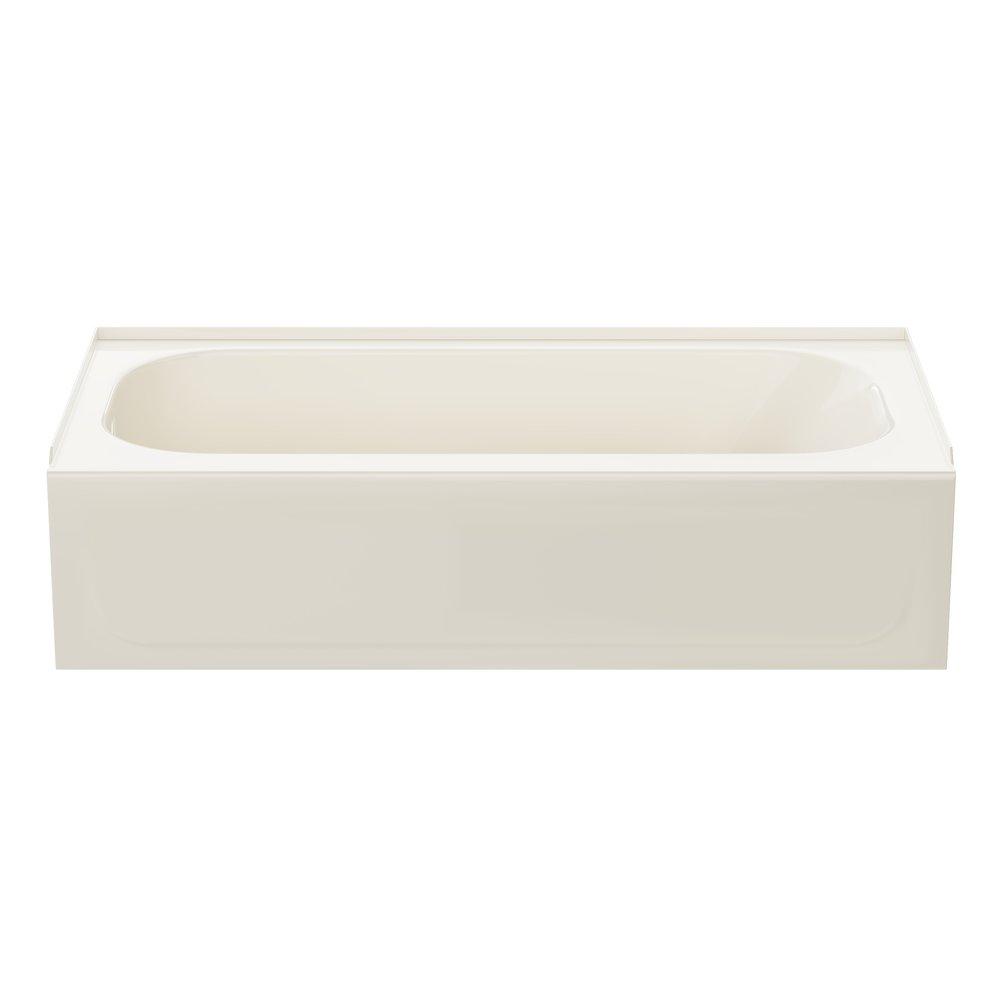 PROFLO&reg; Biscuit 60 x 30 in. Soaker Alcove Bathtub with Drain 