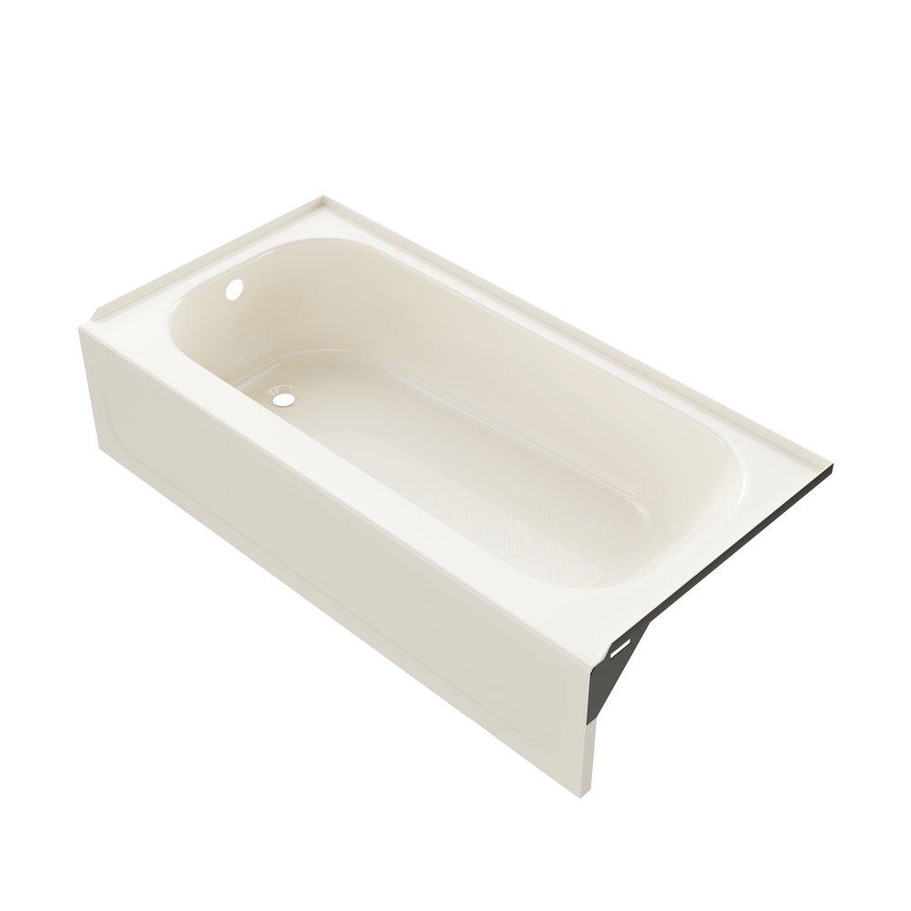 PROFLO&reg; Biscuit 60 x 30 in. Soaker Alcove Bathtub with Drain 