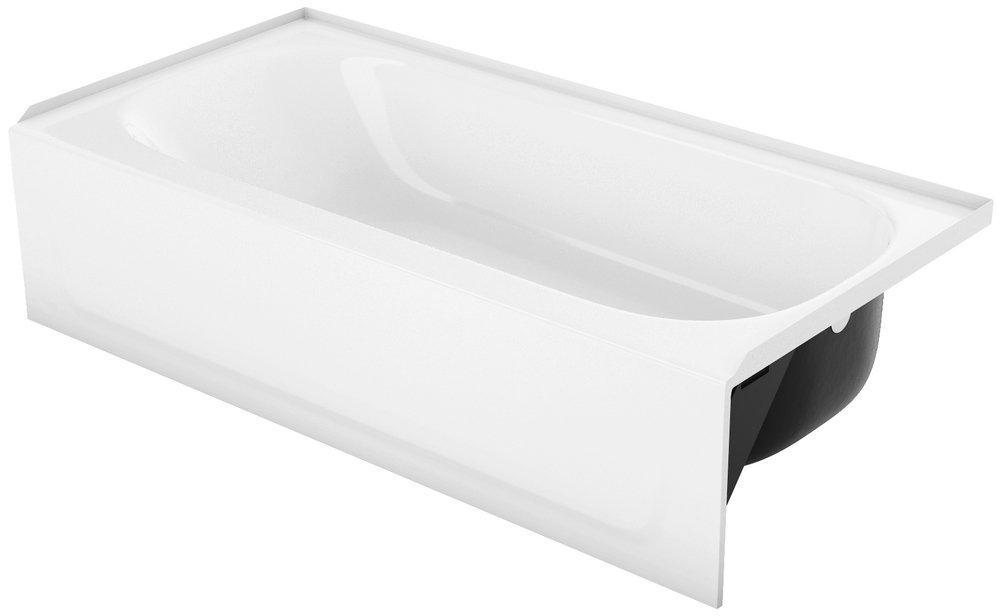 PROFLO&reg; Bone 60 x 30 in. Soaker Alcove Bathtub with Right Drain 