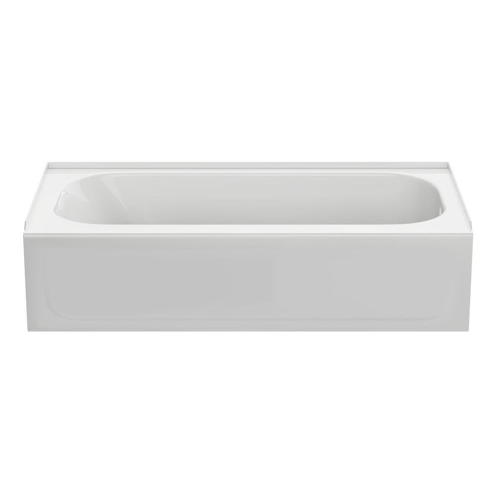 PROFLO® White 60 x 30 in. Soaker Alcove Bathtub with Right Drain 