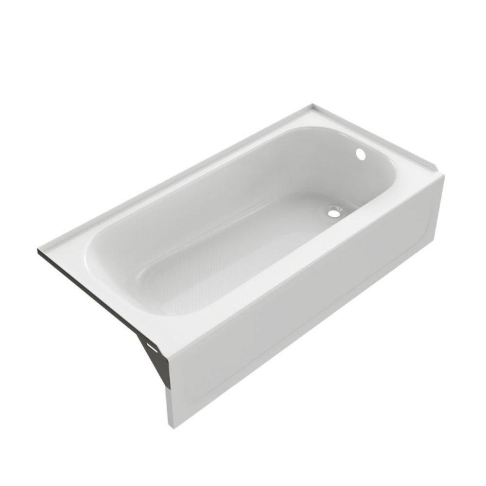 PROFLO&reg; White 60 x 30 in. Soaker Alcove Bathtub with Right Drain 