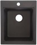 Franke Graphite 16-3/4 x 20-1/2 in. 1 or 2 Hole Single Bowl Stainless Steel Rectangular Bar Sink 