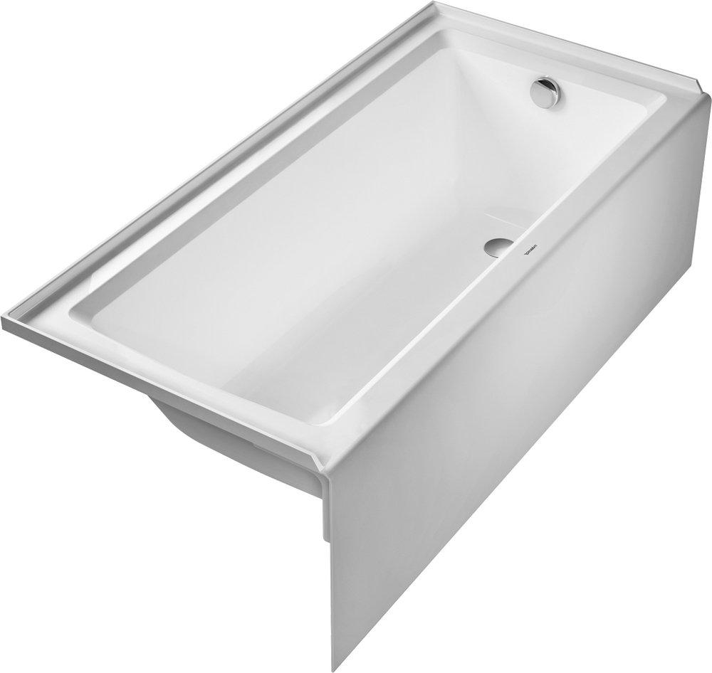 Duravit White 66 x 32 in. Soaker Alcove Bathtub Right Drain 