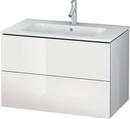 32-1/4 in. Wall Mount Vanity in White High Gloss