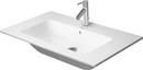 32-17/25 in. Wall Mount Rectangular Ceramic Bathroom Sink in White Alpine