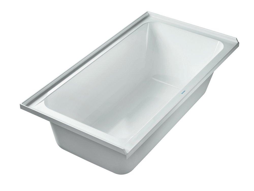 Duravit White 60 x 32 in. Soaker Drop-In Bathtub with Left Drain 