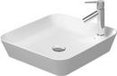 18-11/100 x 18-11/100 in. Square Vessel Mount Bathroom Sink in White Alpin