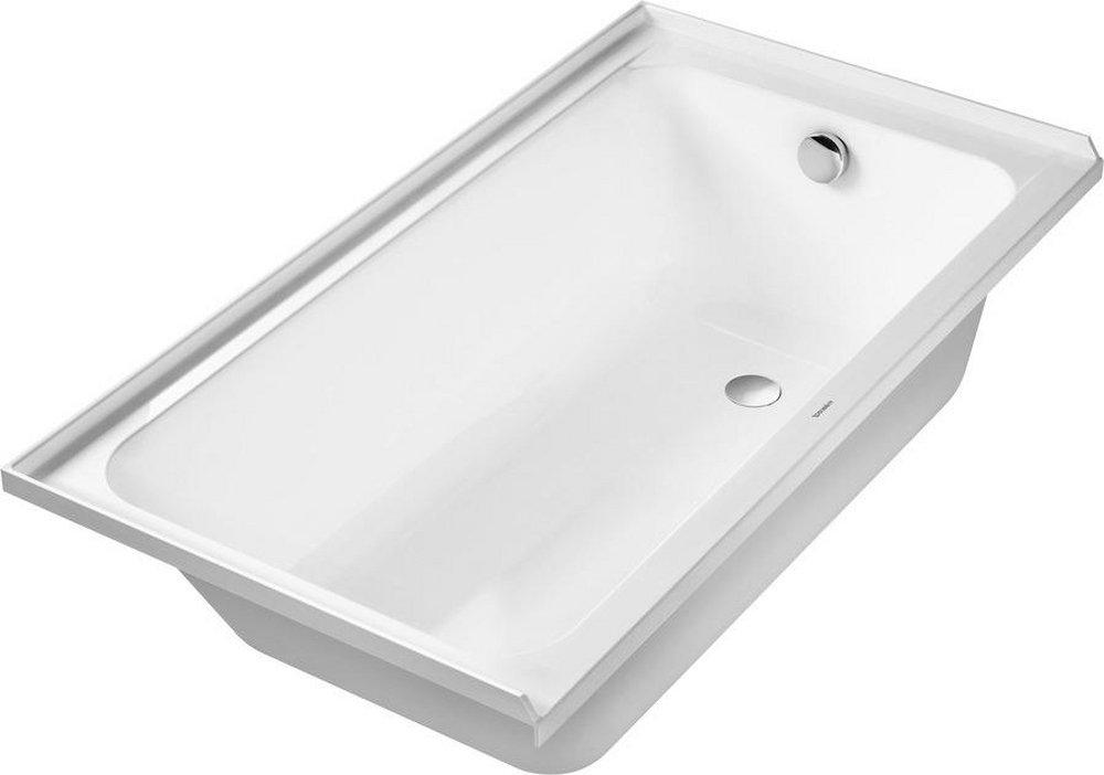 Duravit White 60 x 32 in. Soaker Alcove Bathtub Right Drain 