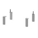 Duravit Matte Aluminum Console Leg 