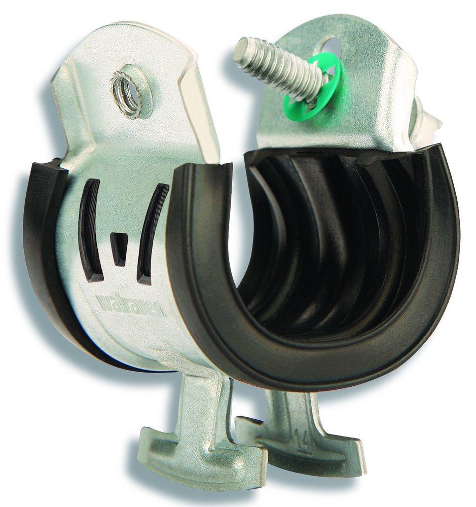 Walraven Black Zinc Magnesium Steel and Rubber Strut Pipe Clamp 