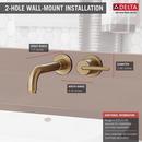 Delta Faucet Brilliance Champagne Bronze Single Handle Wall Mount Bathroom Sink Faucet 