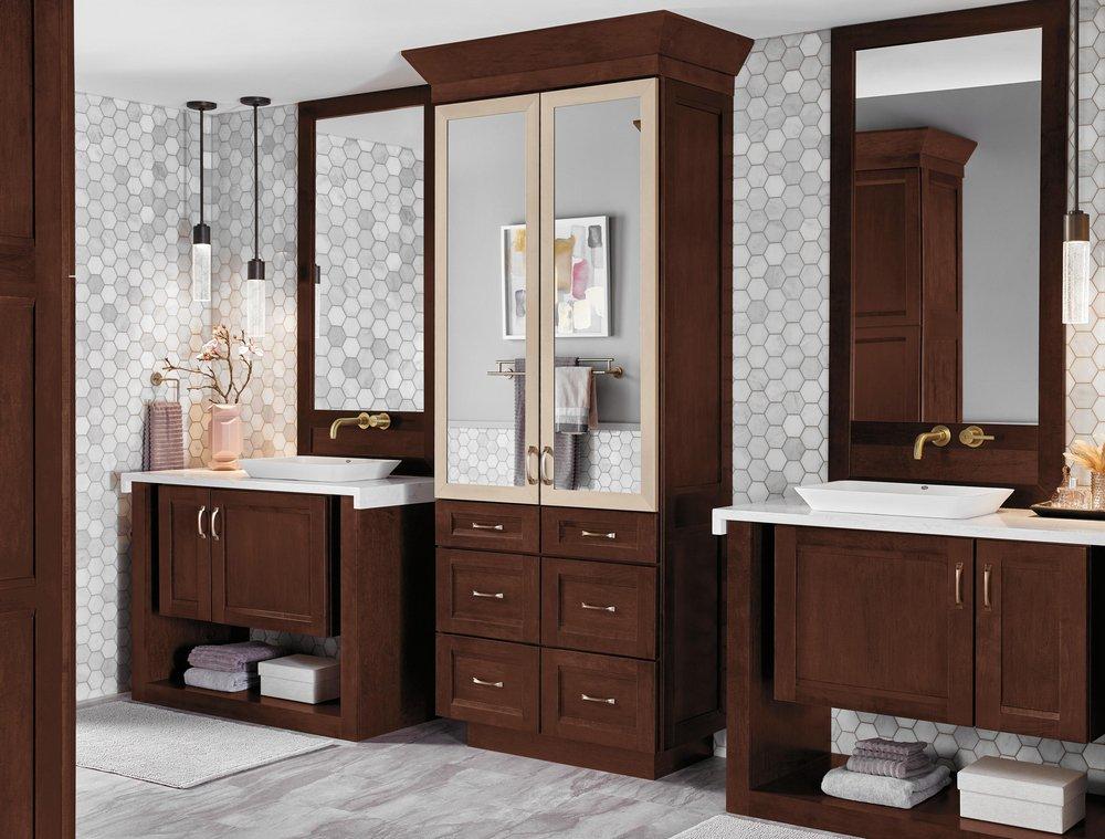 Delta Faucet Brilliance Champagne Bronze Single Handle Wall Mount Bathroom Sink Faucet 