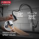Delta Faucet Arctic Stainless Single Handle Pull Down Kitchen Faucet 