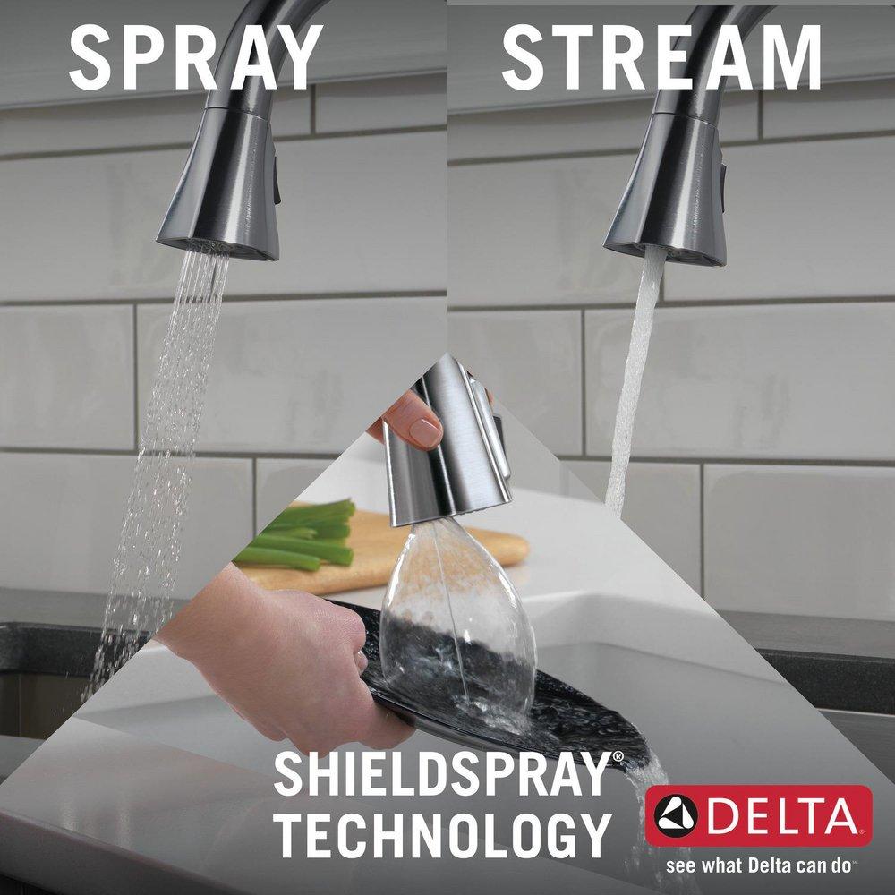 Delta Faucet Arctic Stainless Single Handle Pull Down Kitchen Faucet 