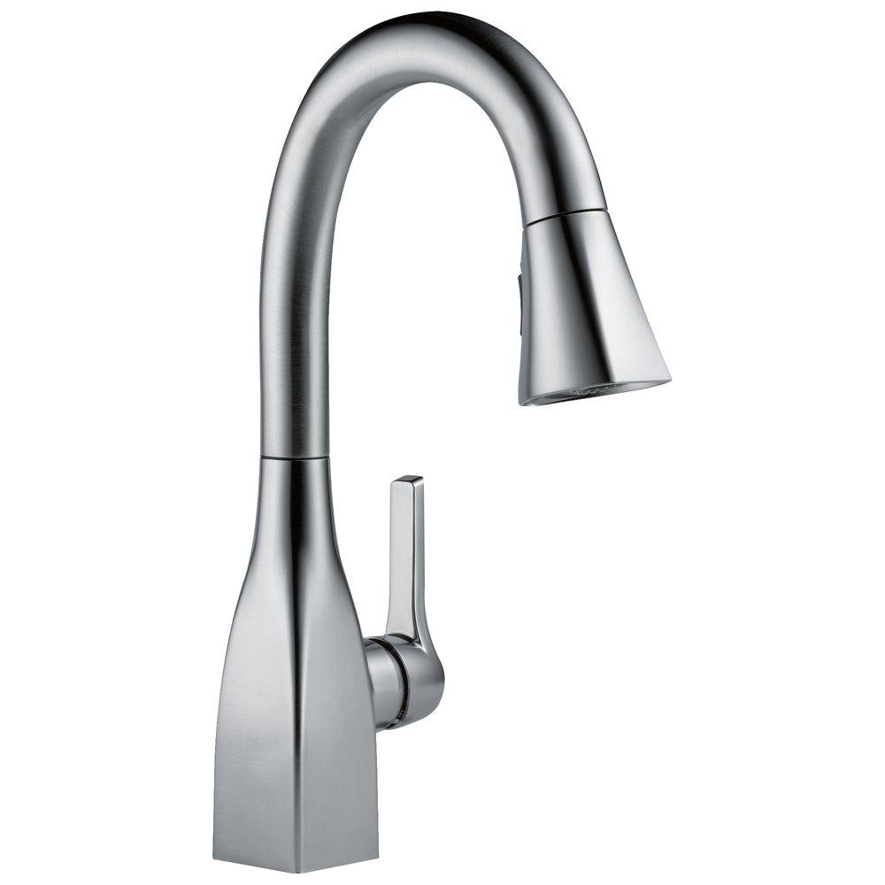 Delta Faucet Arctic Stainless Single Handle Lever Bar Faucet 