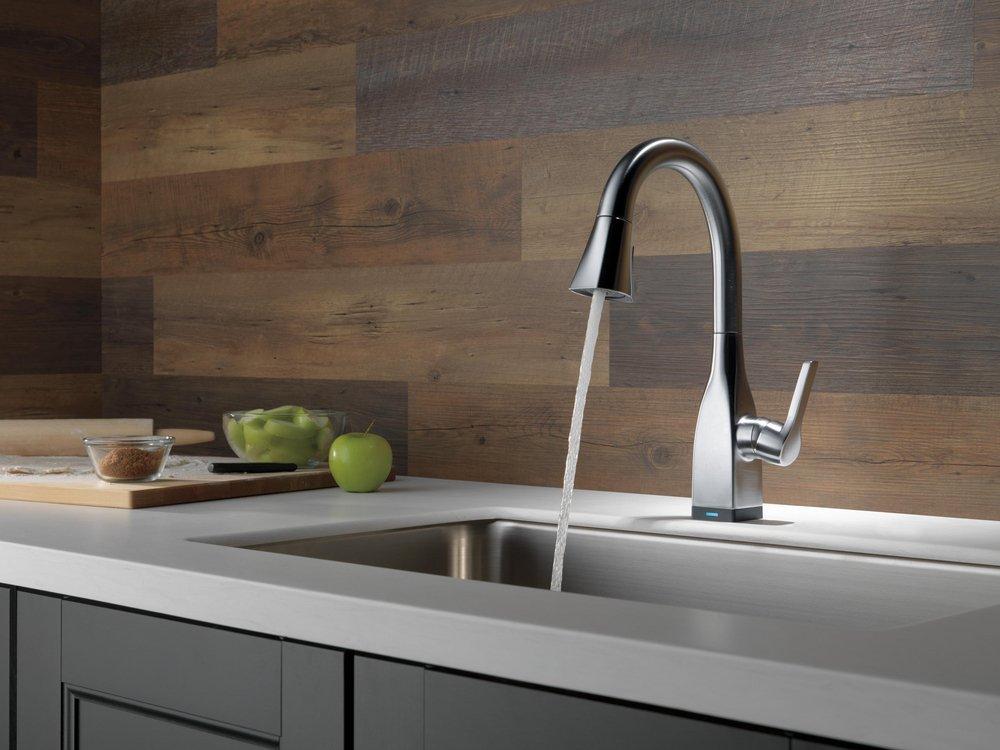 Delta Faucet Arctic Stainless Single Lever Handle Bar Faucet 