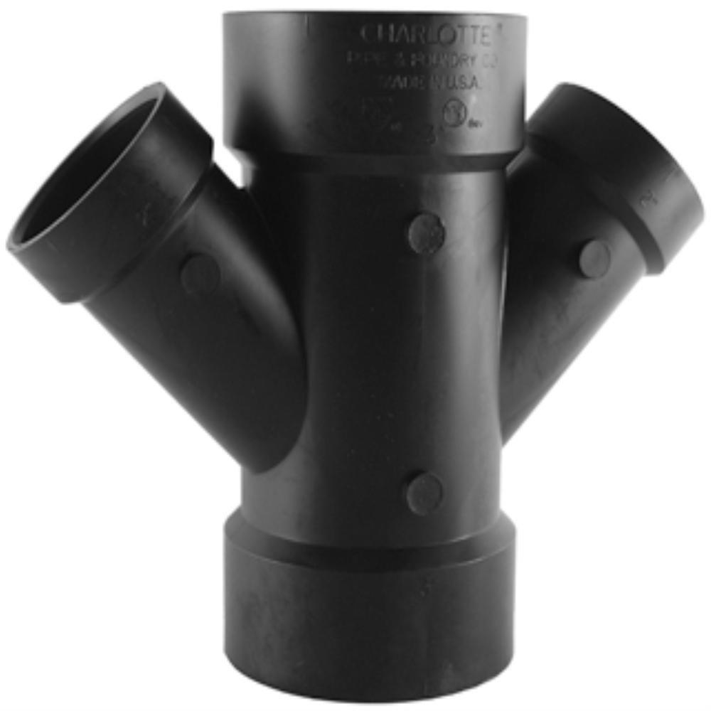 Black ABS DWV Double Wye 