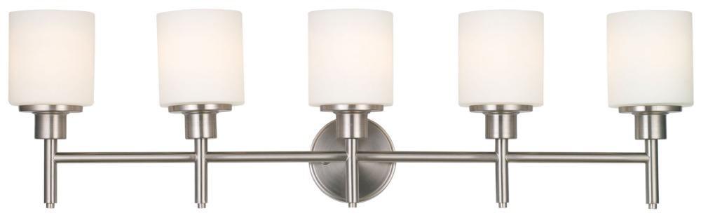 Design House Satin Nickel 5-Light Bathroom Vanity Light 