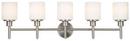 Design House Satin Nickel 5-Light Bathroom Vanity Light 