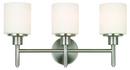 Design House Satin Nickel 3-Light Bathroom Vanity Fixture 