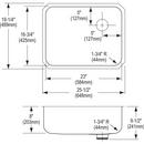 Elkay Lustrous Highlighted Satin 1-Bowl Undermount Kitchen Sink with Perfect Drain 