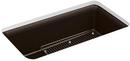 33-1/2 in. Undermount Neoroc Single Bowl Kitchen Sink in Matte Brown