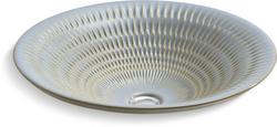17-11/16 in. Vessel Mount Round Vitreous China Bathroom Sink in Bluestone Rutile