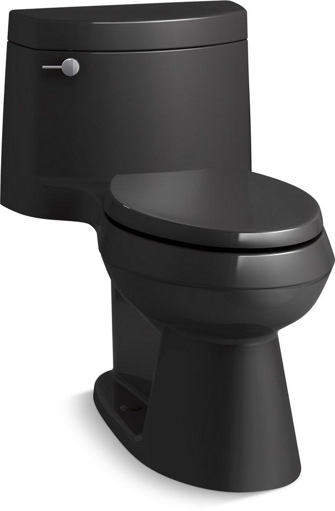 KOHLER Black Black&trade; 1.28 gpf Elongated One Piece Toilet with Left-Hand Trip Lever 