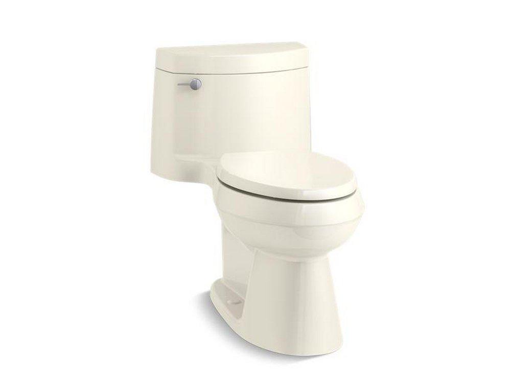 KOHLER Biscuit 1.28 gpf Elongated One Piece Toilet with Left-Hand Trip Lever 