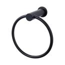 Round Closed Towel Ring in Flat Black