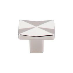 Quilted Rectangle Knob in Polished Nickel