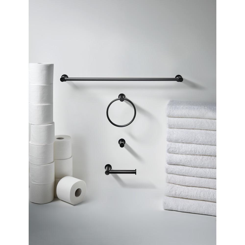 Top Knobs Flat Black Wall Mount Toilet Tissue Holder 