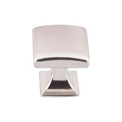 1-1/8 x 1-3/16 in. Square Knob in Brushed Satin Nickel