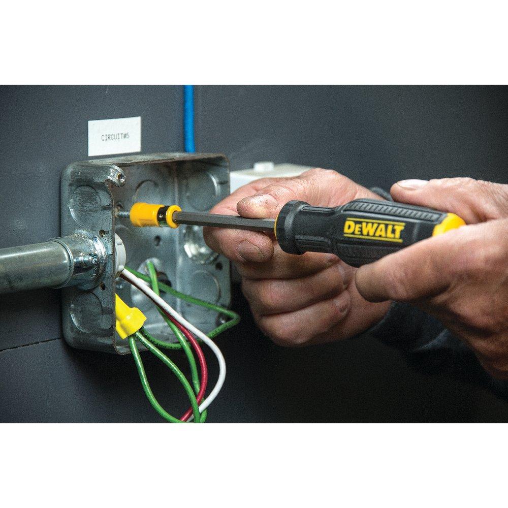 DEWALT Black Manual Magnetic Multi-bit Hex 4 Piece Screwdriver 