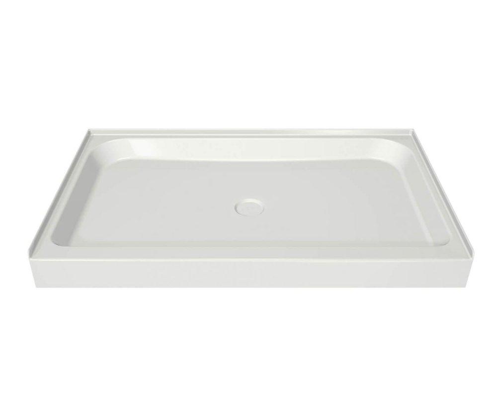 White 60X34X5 Center Acrylic Shower PAN White 