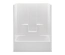 Aquatic White 60 x 33-1/4 in. Tub & Shower Unit with Drain in White 