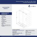 DreamLine Brushed Stainless Steel 76 in. Frameless Sliding Shower Door 