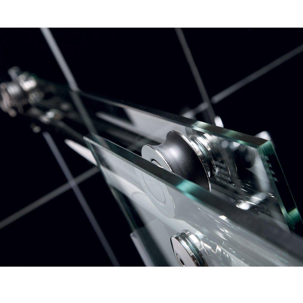 DreamLine Polished Stainless Steel 76 in. Frameless Sliding Shower Door 