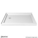 DreamLine White 48 x 36 in. FRP and Acrylic Shower Base with Left Hand Drain 