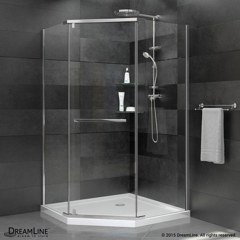 DreamLine Chrome 34X34X72 Clear Pivot Shower Door *PRISM Polished Chrome 