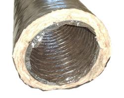 4 in. x 25 ft. Black R6 Flexible Air Duct - Bagged