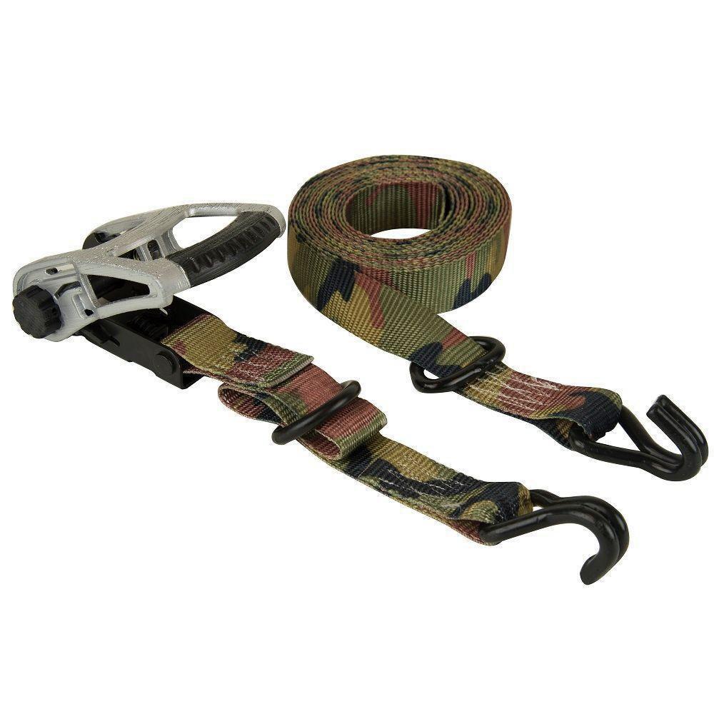 Everest Group Camo/Green Ratchet Tie-Down Motorcycle Strap or Rubber Handle 4 Pack 