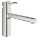 GROHE SuperSteel Infinity&trade; Single Handle Pull Out Kitchen Faucet 