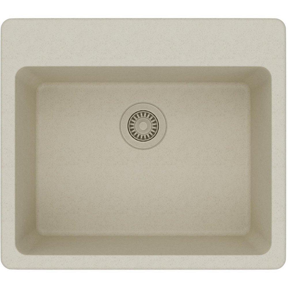 Elkay Lustrous Satin 25-1/2 x 19-1/4 in. No Hole Stainless Steel Single Bowl Undermount Kitchen Sink 