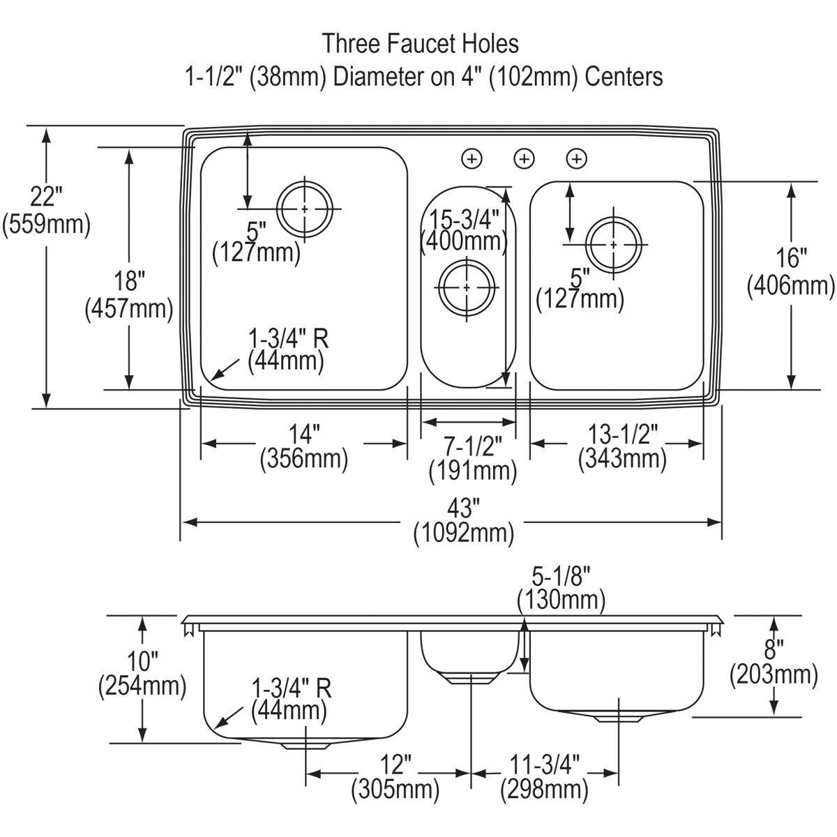 Elkay Lustrous Satin 23-5/8 x 21-1/4 in. No Hole Stainless Steel Single Bowl Undermount Kitchen Sink 