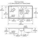 Elkay Lustrous Satin 23-5/8 x 21-1/4 in. No Hole Stainless Steel Single Bowl Undermount Kitchen Sink 