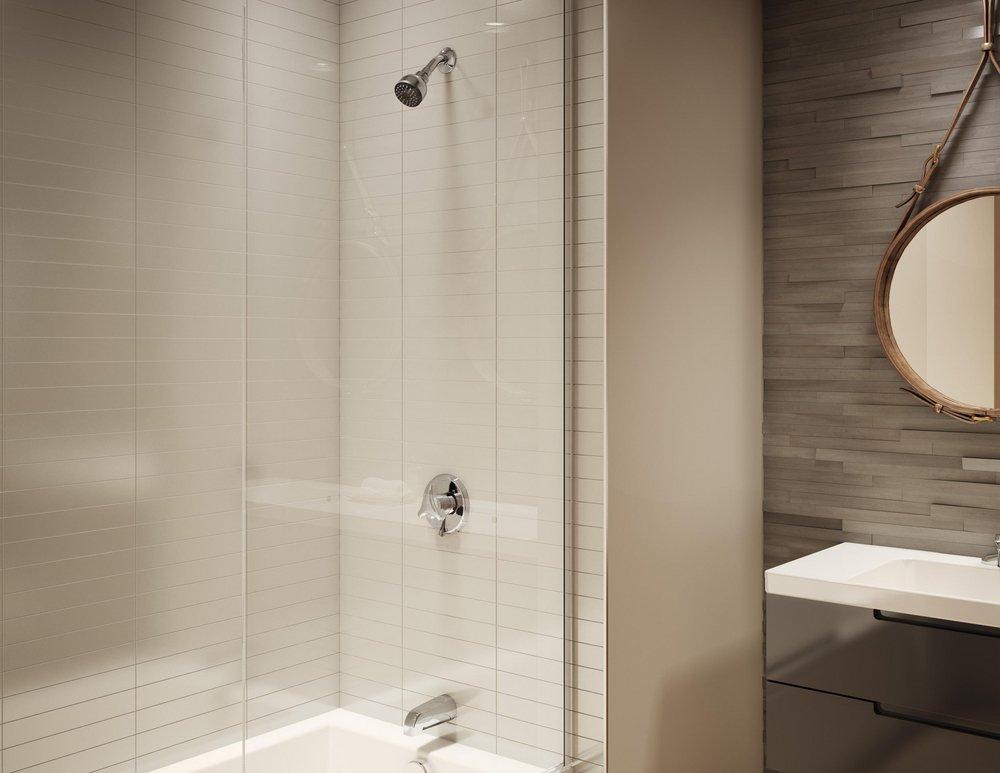 Symmons Industries Polished Chrome Two Handle Single Function Bathtub & Shower Faucet (Trim Only) 