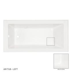 60 in. x 30 in. Whirlpool Alcove Bathtub with Left Drain in White