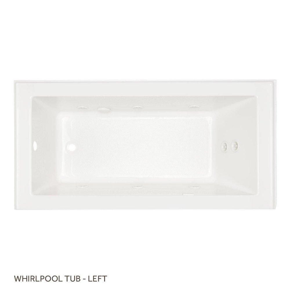 Signature Hardware White 60 x 32 in. Whirlpool Alcove Bathtub Left Drain 